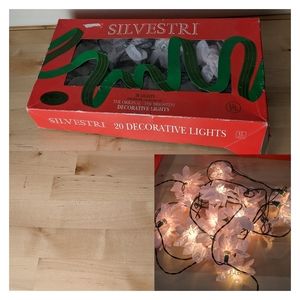 Vintage Silvestri white holly decorative lights